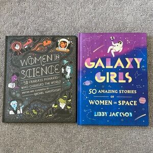 Bundle 2 Women in STEM illustrated books.